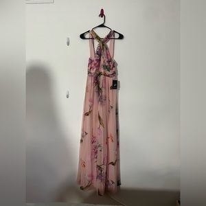 adrianna papell fancy floral dress - new with tags